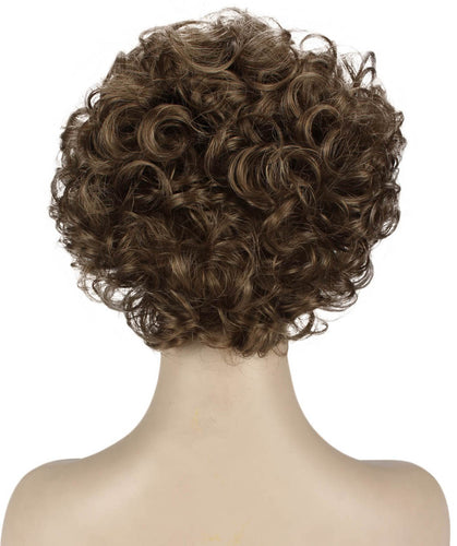 Ash Light Brown pixie style wigs