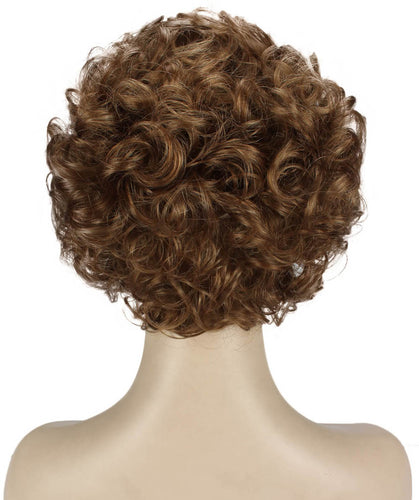 Light Aurburn with Bld Highlight Front pixie style wigs