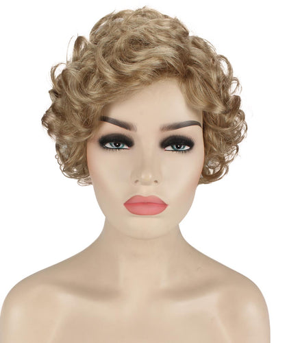 Honey Blonde pixie style wigs