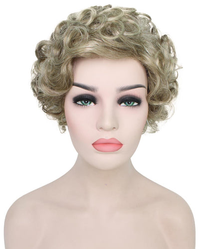 Honey Blonde with Light Brown Highlight pixie style wigs