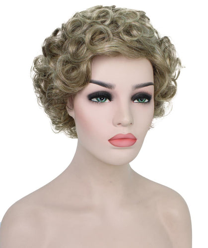 Honey Blonde with Light Brown Highlight pixie style wigs
