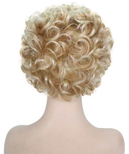 Golden Blonde with 613 Plantinum Tips pixie style wigs