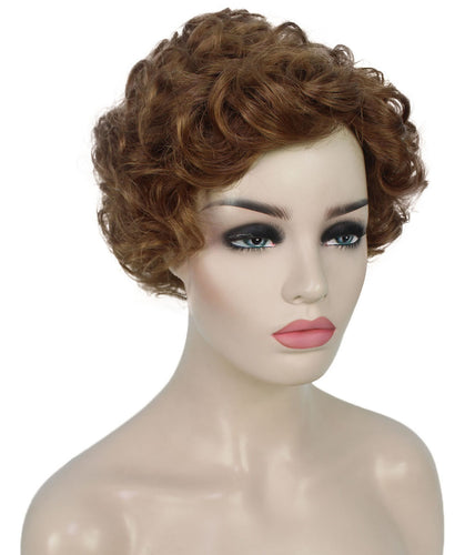 Medium Auburn with Light Aurburn Tips pixie style wigs