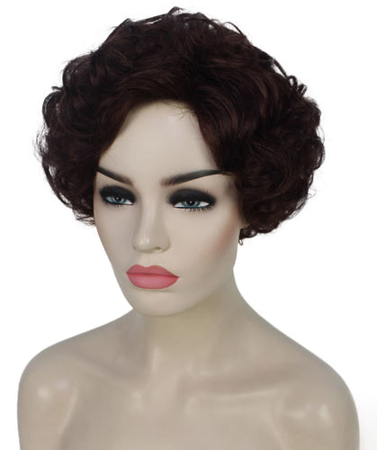 Dark Auburn pixie style wigs
