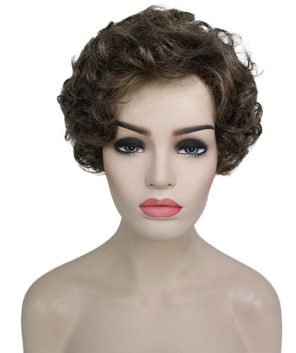 Grey with Golden Blonde pixie style wigs