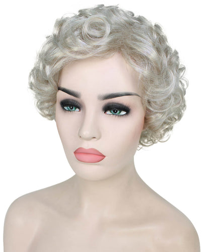 Light Silver Grey pixie style wigs