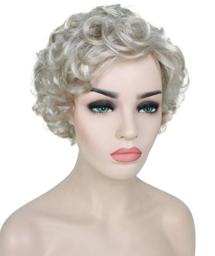 Light Silver Grey pixie style wigs