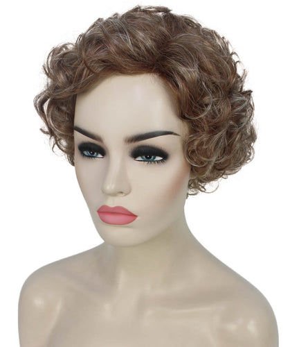 Light Blonde with Blonde Highlight pixie style wigs