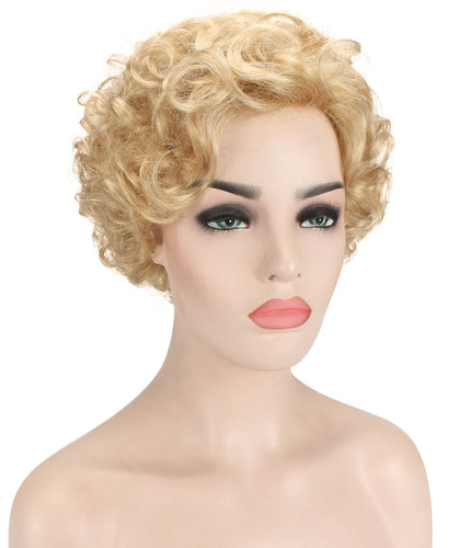 Strawberry Blonde pixie style wigs