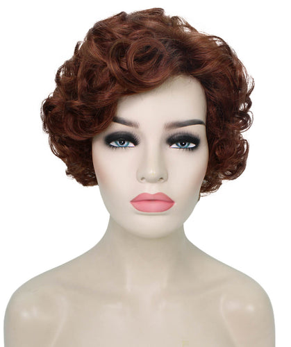 Bright Auburn mixed with Dark Auburn pixie style wigs