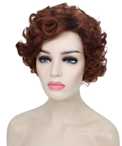Bright Auburn mixed with Dark Auburn pixie style wigs