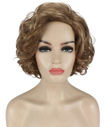 Light Aurburn with Bld Highlight Front Curly Asymmetrical Hairstyles