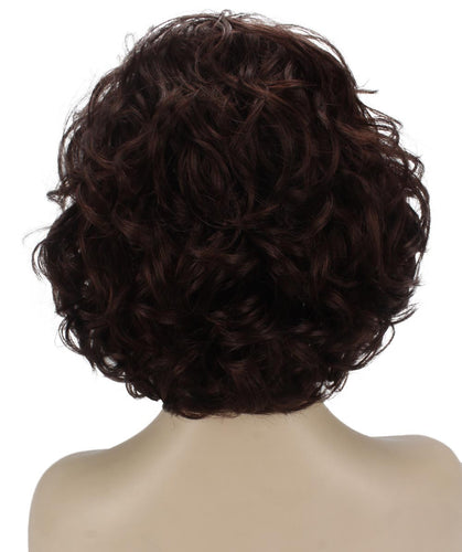 Dark Auburn Curly Asymmetrical Hairstyles