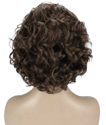 Grey with Golden Blonde Curly Asymmetrical Hairstyles