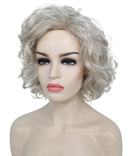 Light Silver Grey Curly Asymmetrical Hairstyles