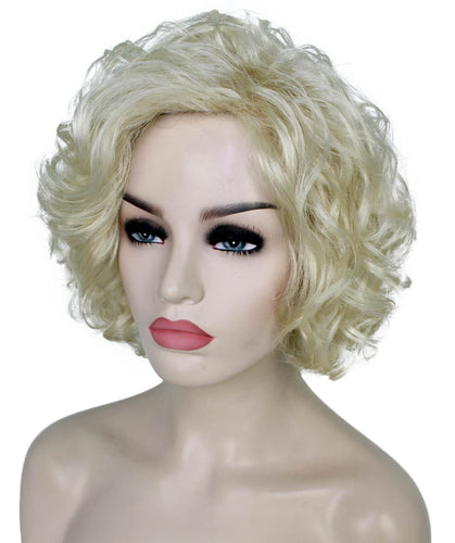 Platinum Blonde Curly Asymmetrical Hairstyles