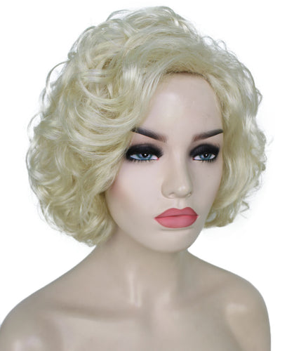 Platinum Blonde Curly Asymmetrical Hairstyles