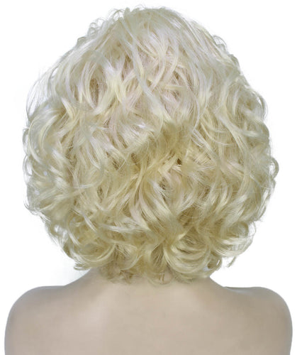 Platinum Blonde Curly Asymmetrical Hairstyles