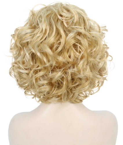 Champaign Blonde Curly Asymmetrical Hairstyles