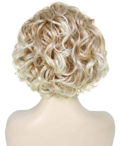 Golden Blonde with 613 Plantinum Tips Messy bob wig