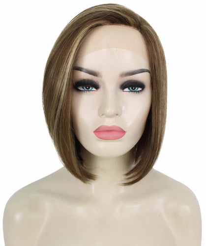 side part frontal wig straight