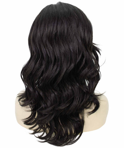 Off Black synthetic swiss lace front wigs