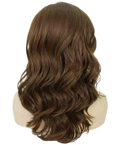 Light Brown synthetic swiss lace front wigs