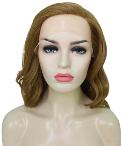 Dark Golden Blonde synthetic swiss lace front wigs