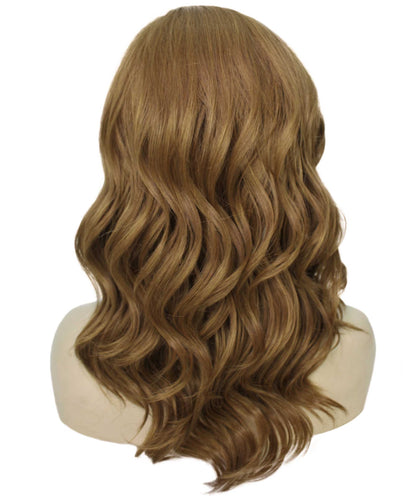 Dark Golden Blonde synthetic swiss lace front wigs