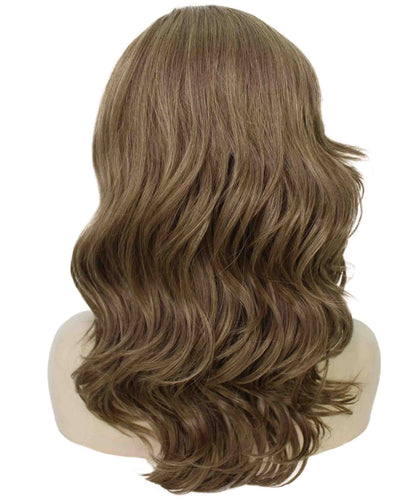 Ash Light Brown synthetic swiss lace front wigs