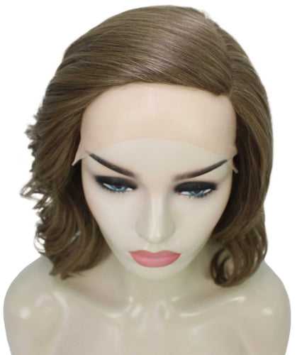 Ash Light Brown synthetic swiss lace front wigs