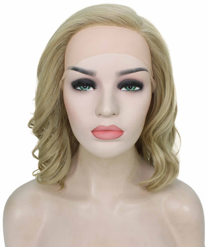 Honey Blonde synthetic swiss lace front wigs