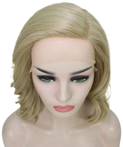 Honey Blonde synthetic swiss lace front wigs