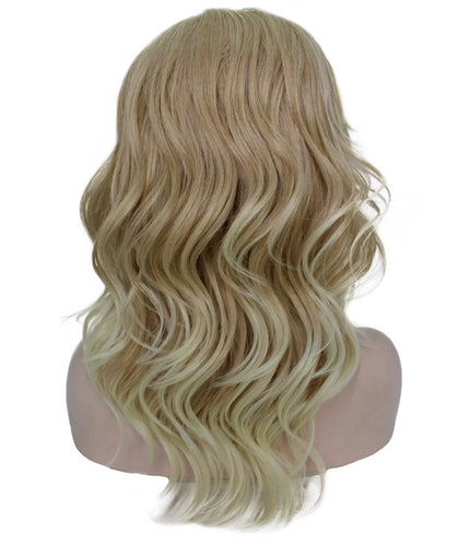 Golden Blonde with 613 Plantinum Tips synthetic swiss lace front wigs