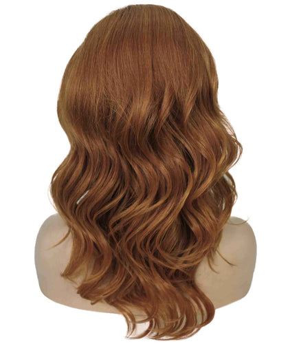 Medium Auburn with Light Aurburn Tips synthetic swiss lace front wigs