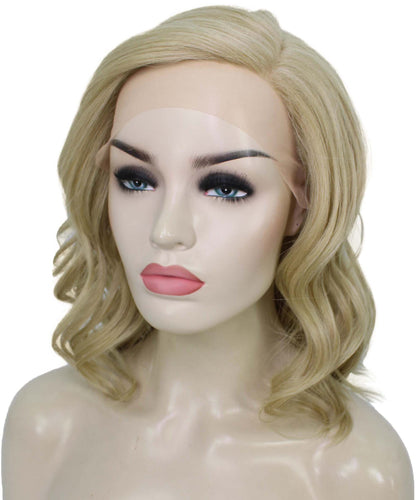 Light Blonde synthetic swiss lace front wigs