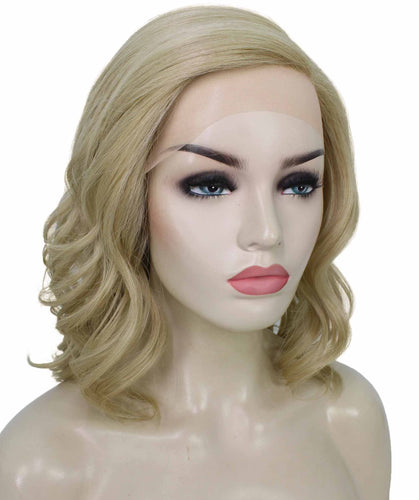 Light Blonde synthetic swiss lace front wigs