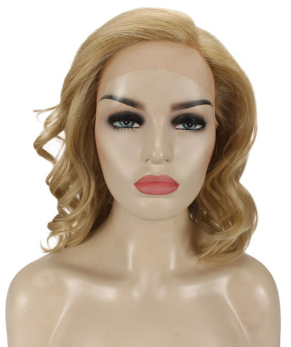 Champaign Blonde synthetic swiss lace front wigs