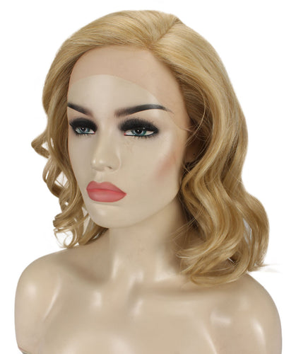 Champaign Blonde synthetic swiss lace front wigs