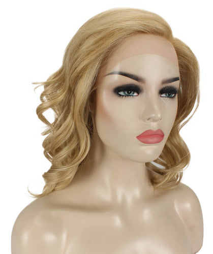 Champaign Blonde synthetic swiss lace front wigs