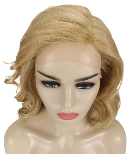 Champaign Blonde synthetic swiss lace front wigs