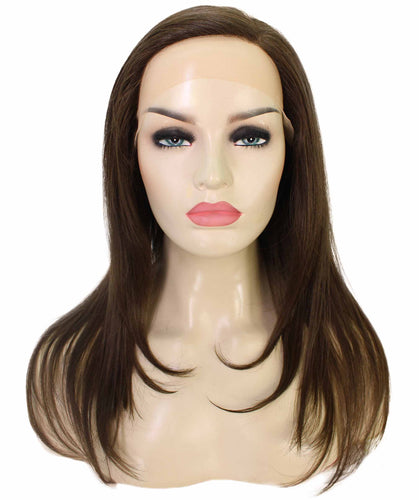 Medium Brown swiss lace front wig