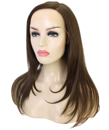Medium Brown swiss lace front wig