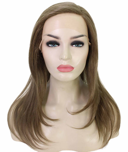 Ash Light Brown swiss lace front wig