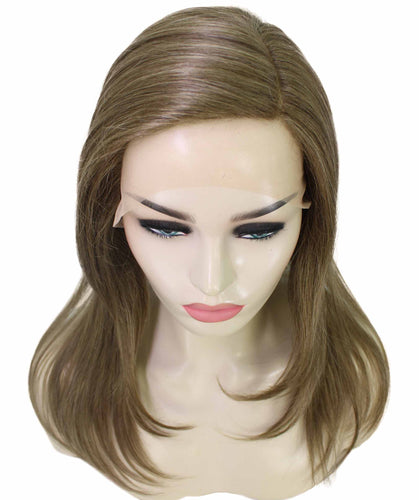 Ash Light Brown swiss lace front wig