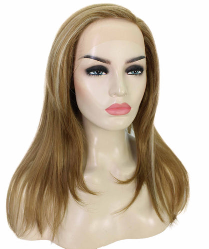 Light Aurburn with Bld Highlight Front swiss lace front wig