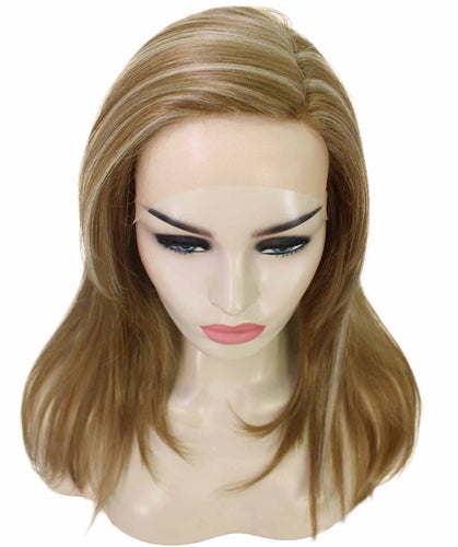 Light Aurburn with Bld Highlight Front swiss lace front wig