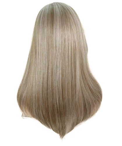 Ash Brown with Silver Grey Frost swiss lace front wig