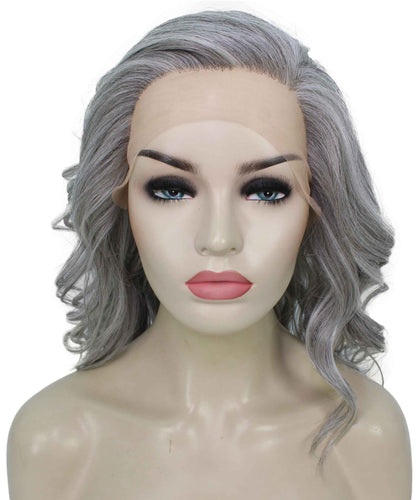 Meril by Still Me | Swiss Lace Front Wig | High Heat-Friendly Synthetic Fiber |  Soft Touch Natural Wavy Bob Wig