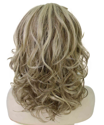 Honey Blonde with Light Brown Highlight swiss lace wig